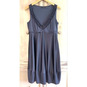 Elie Tahari Midnight Blue Silk Empire Dress Sz 10